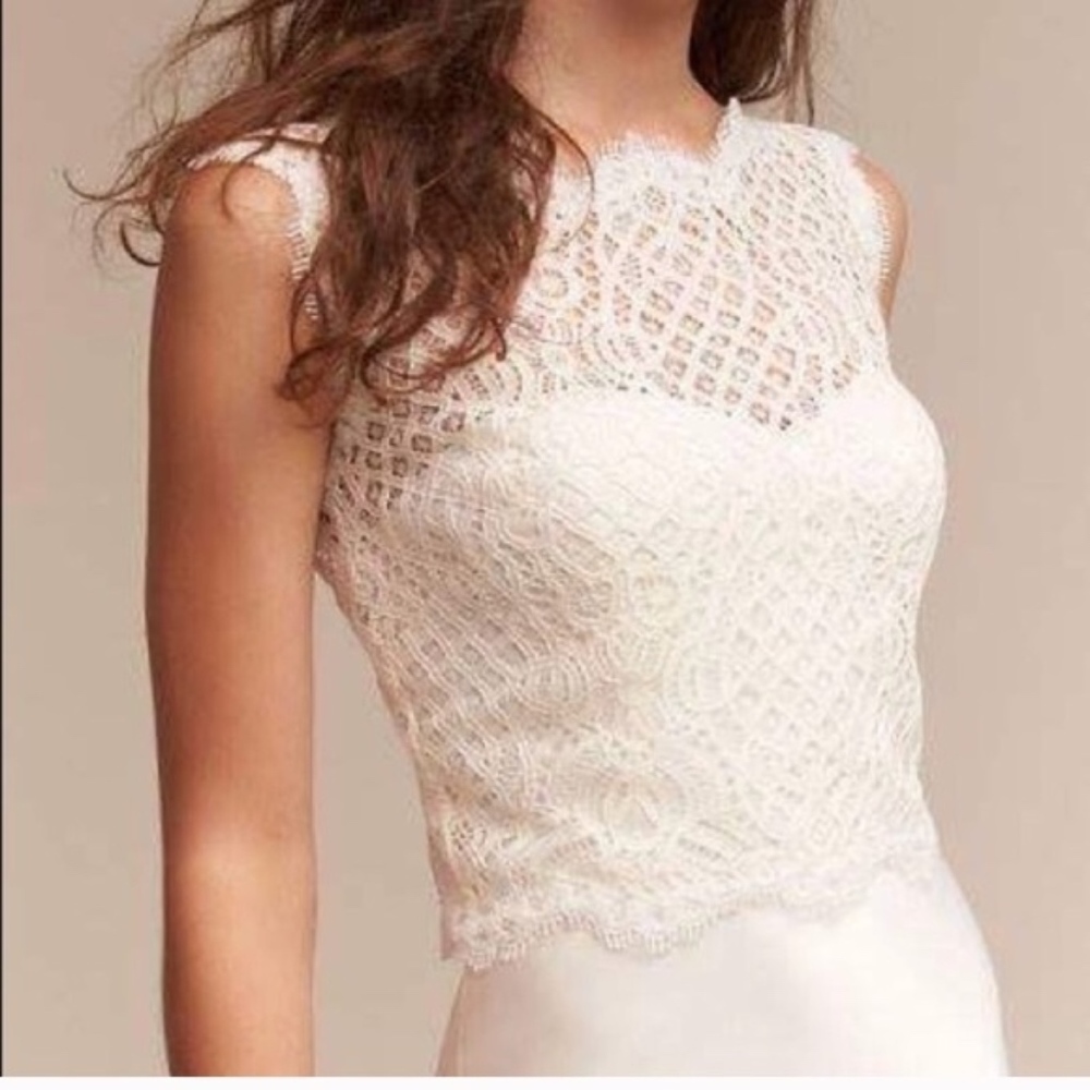 BHLDN by Anthropologie Lace Spencer Topper L NWOT